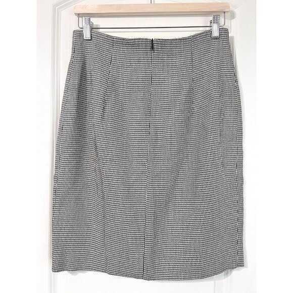 Cathy Hardwick Women's Vintage Houndstooth Midi Pencil Skirt Rayon Size‎ 10 USA - Picture 1 of 8